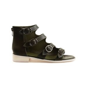 JOURNEE COLLECTION Womens Green Strappy Oakly Round Toe Block Heel Sandals 8.5 M